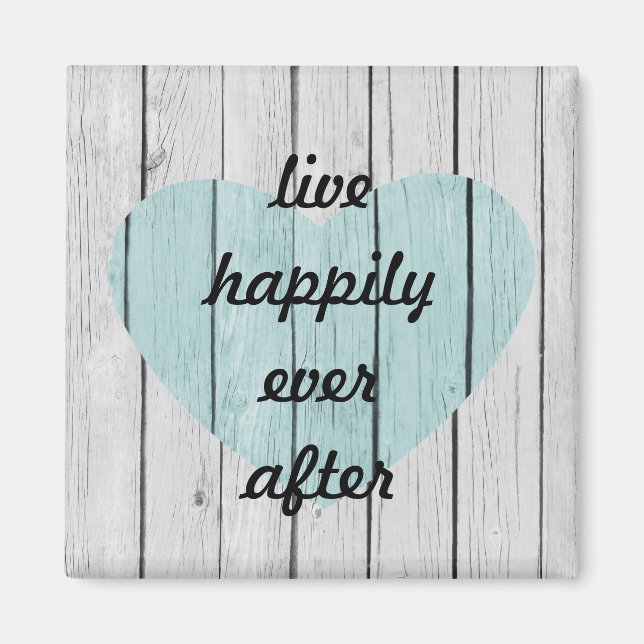 Chic White Rustic Wood Magnet (Vorne)