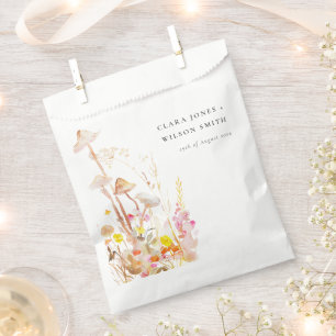 Chic Wildblume Pilz Herbst Botanische Hochzeit Geschenktütchen