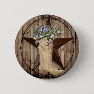 Chic-Wildblume-Texas-Stern-Westernlandcowgirl Button