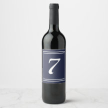 Chic Wine Label Tischnummer