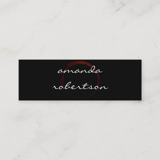 Chic Wine Stain Mini Visitenkarte (Vorderseite)