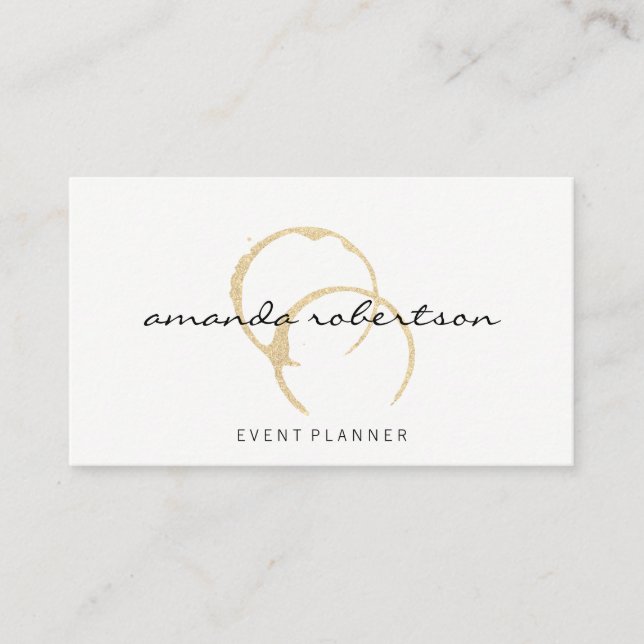 Chic Wine Stain Visitenkarte (Vorderseite)