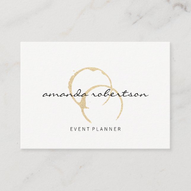 Chic Wine Stain Visitenkarte (Vorderseite)