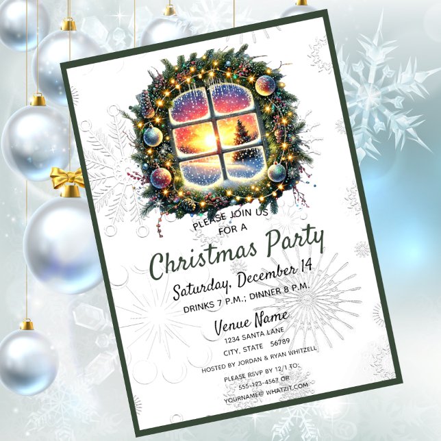 Chic Winter Wonderland Christmas Party Invitation (Créateur téléchargé)