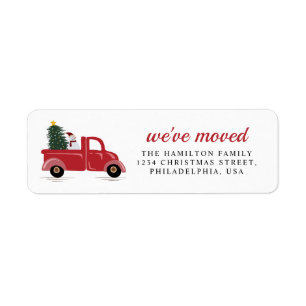 Chic Wir haben Red Truck Weihnachtsbaum Snow Man b