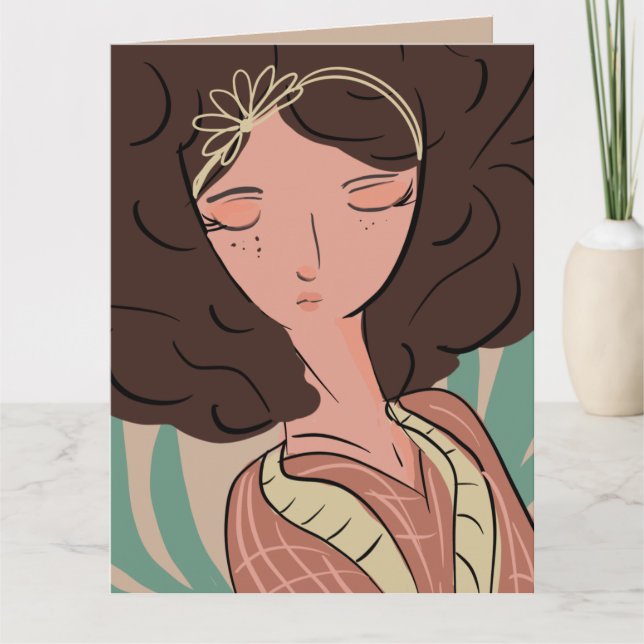 Chic Woman Pflanze Lover Blogger Karte (Vorderseite)