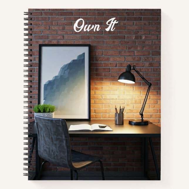 Chic Workspace Design Notizbuch (Vorderseite)