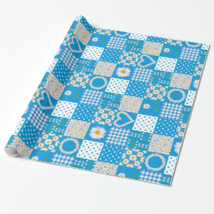 Chic Wrapping Paper, Daisy Chains Imitats Patchwor Geschenkpapier