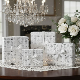 Chic Wrapping Paper "Just Married" Geschenkpapier