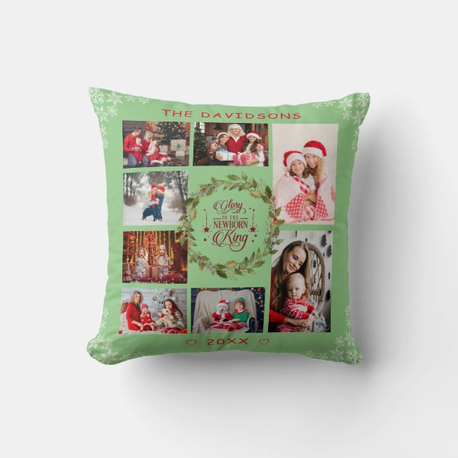 Chic Xmas Glorie zu neuen Geborenen King-Fotocolla Kissen (Vorderseite)