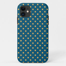 Chic Yellow auf Aquamarinem Polka Dot iPhone 5/5 C Case-Mate iPhone Hülle