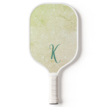 Chic Yellow Floral Pattern Monogramm