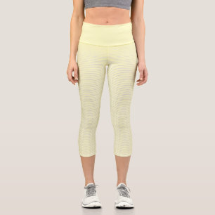 Chic Yellow High Waisted Capri Legierung Leggings