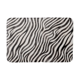 Chic Zebra Print Bath Mat Badematte