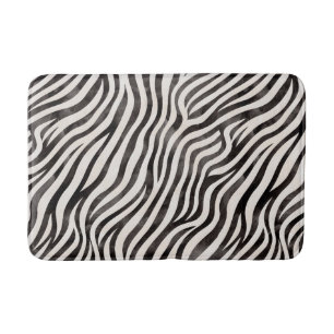 Chic Zebra Print Bath Mat Badematte