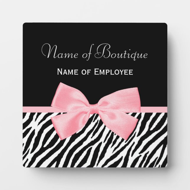 Chic Zebra Print Boutique Light Fotoplatte (Vorderseite)