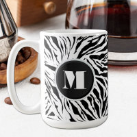 Chic Zebra Print Mit Monogramm