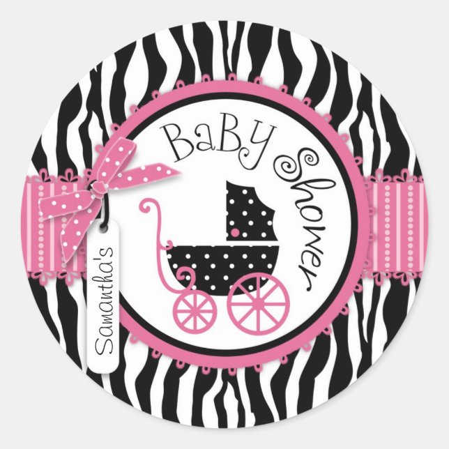 Chic Zebra Print Sticker R-PKBK-2 (Vorderseite)