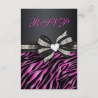 Chic Zebra RSVP Avec Bow Bijoux