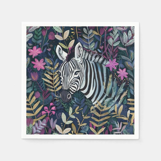 Chic Zebra Serviette (Vorderseite)