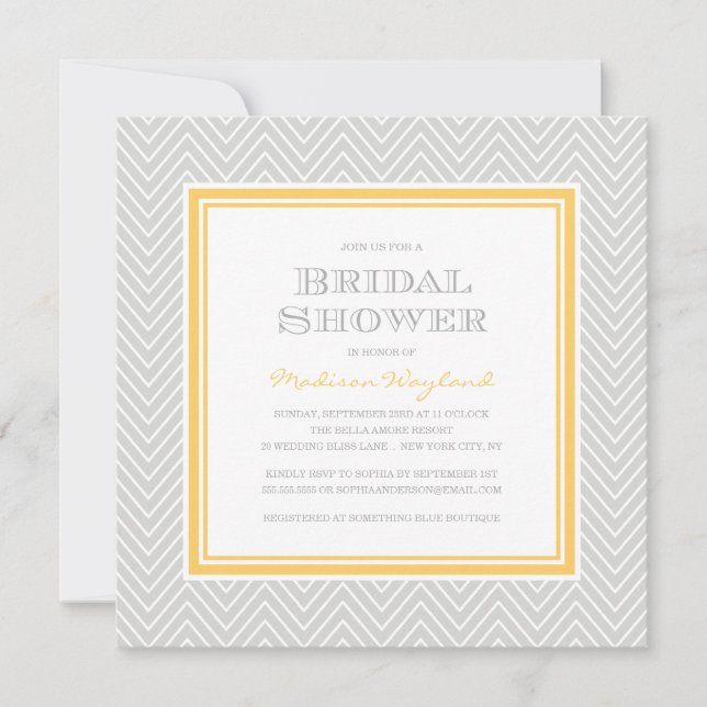 CHIC ZICKZACK| BRIDAL SHOWING INVITATION EINLADUNG (Vorderseite)