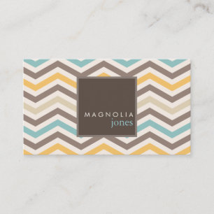 Chic Zickzack Modern Beruflich Business Card Visitenkarte