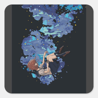 Chica al vacío quadratischer aufkleber