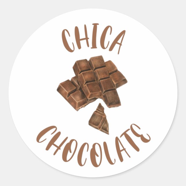 Chica Chocolate The Chocolate Girl Runder Aufkleber (Vorderseite)