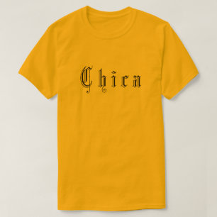 Chica Gothic Blackletter Film Slogan T-Shirt