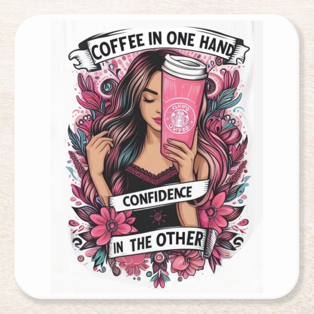 Chica Rechteckiger Pappuntersetzer (Vorderseite)