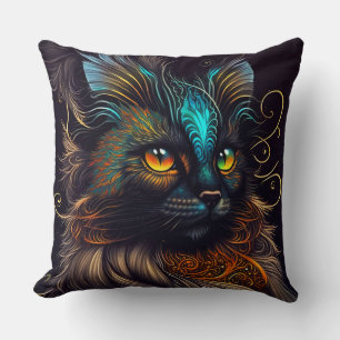 Chica - Schöne Schildpatt-Katze Wurfkissen Kissen