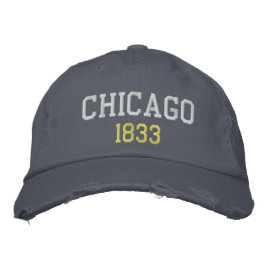 Chicago, 1833 bestickte baseballkappe