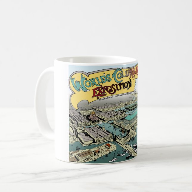 Chicago 1893 Weltmesse Kaffeetasse (Vorderseite Links)