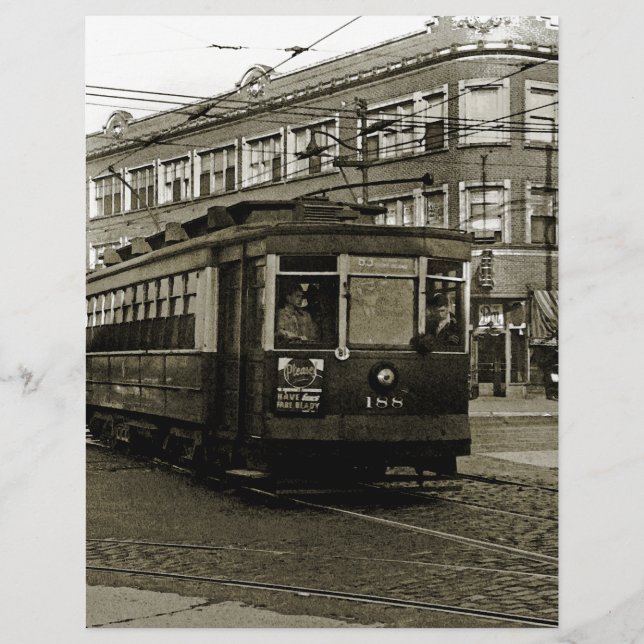 CHICAGO 63RD UND WESTERN 1952 TROLLEY ART SEPIA (Vorderseite)