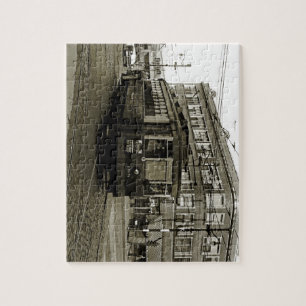 CHICAGO 63RD UND WESTERN 1952 TROLLEY ART SEPIA