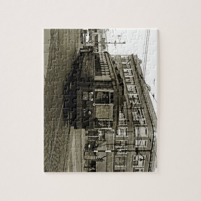 CHICAGO 63RD UND WESTERN 1952 TROLLEY ART SEPIA (Vertikal)