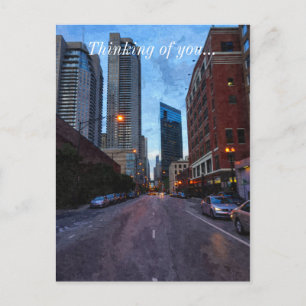 Chicago Abend Drive Postkarte