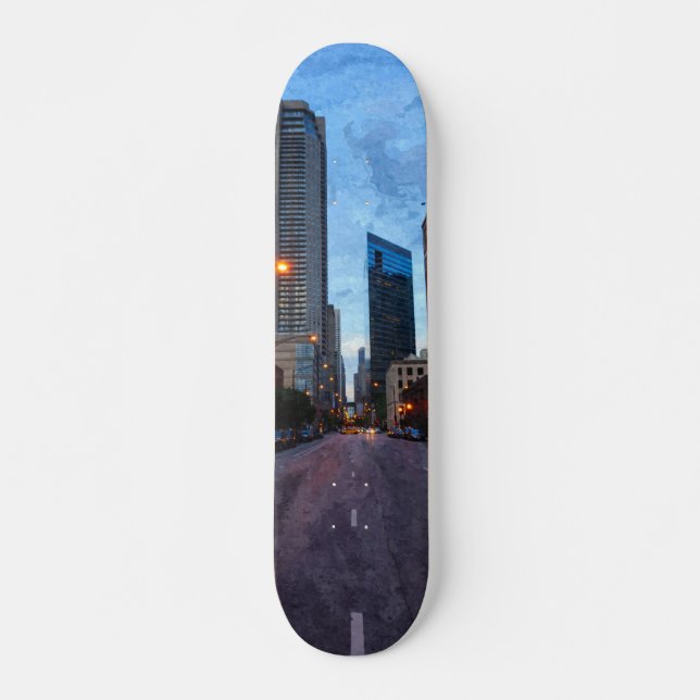Chicago Abend Drive Skateboard (Vorne)