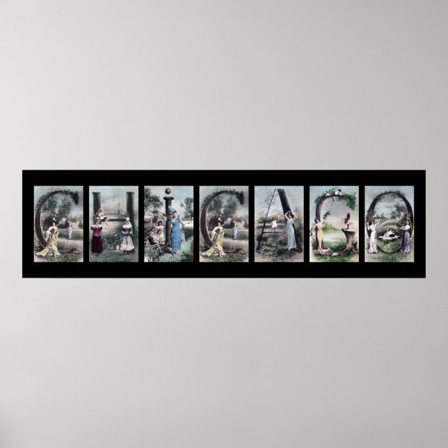 CHICAGO Alphabet Letter Name Art Poster (Vorne)