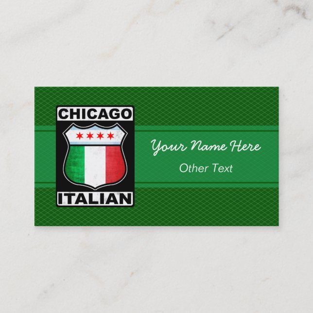 Chicago American Custom Business Cards Visitenkarte (Vorderseite)