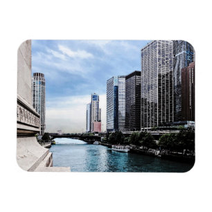 Chicago - Ansicht von der Michigan-Alleen-Brücke Magnet