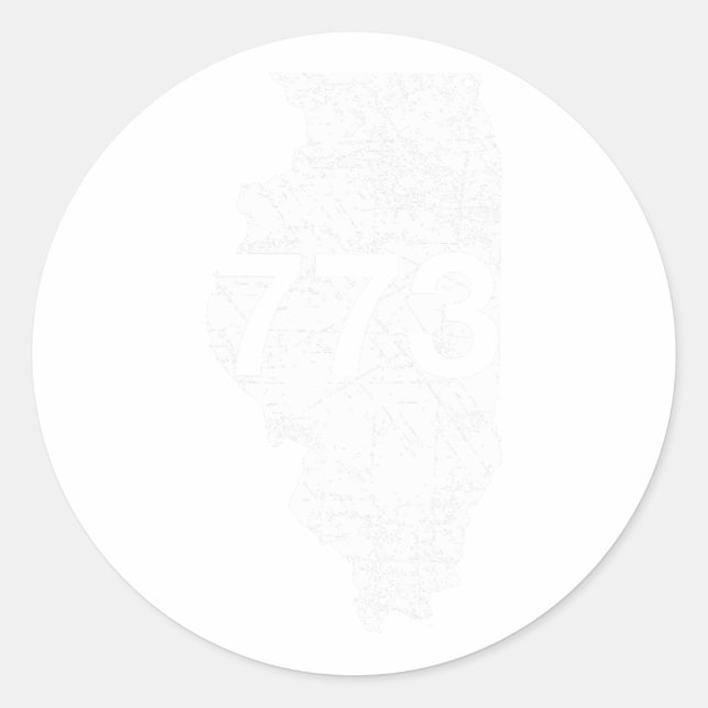 Chicago Area Code 773 Runder Aufkleber (Vorderseite)