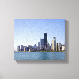 Chicago auf der anderen Seite des Sees Leinwanddruck