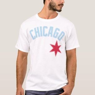 Chicago avec le T-shirt d'étoile de drapeau