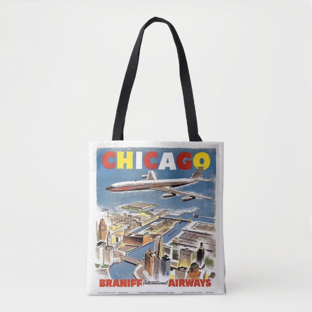 Chicago Barniff Airways Reisen Tasche Vintage Tasc (Vorderseite)