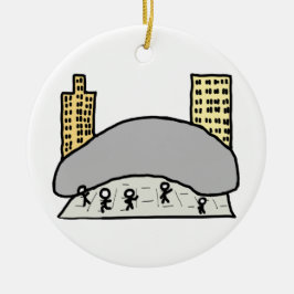 Chicago Bean Keramik Ornament