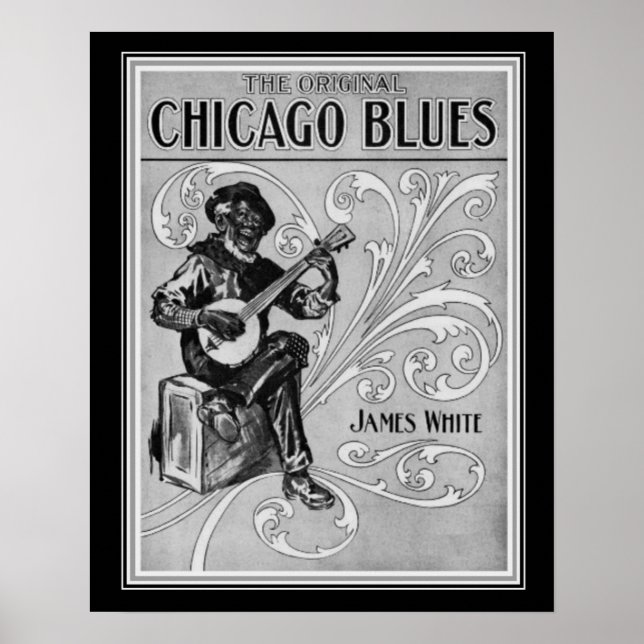 "Chicago Blues" 1915 Sheet Music Print 16x20 Poster (Vorne)