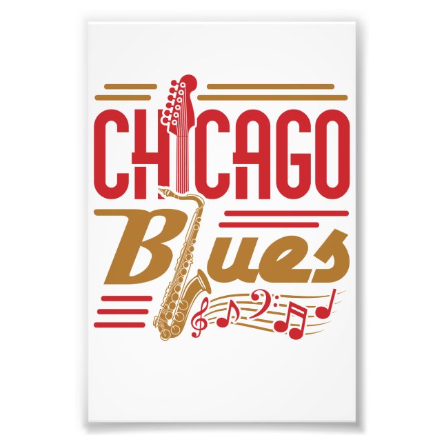 Chicago Blues Music Lover Fotodruck (Vorne)