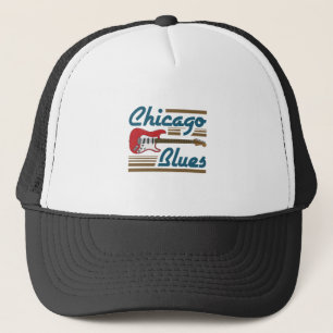 Chicago Blues Music Musician Guitar Truckerkappe