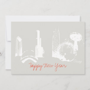 Chicago Bonne année Carte de voeux